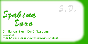 szabina doro business card